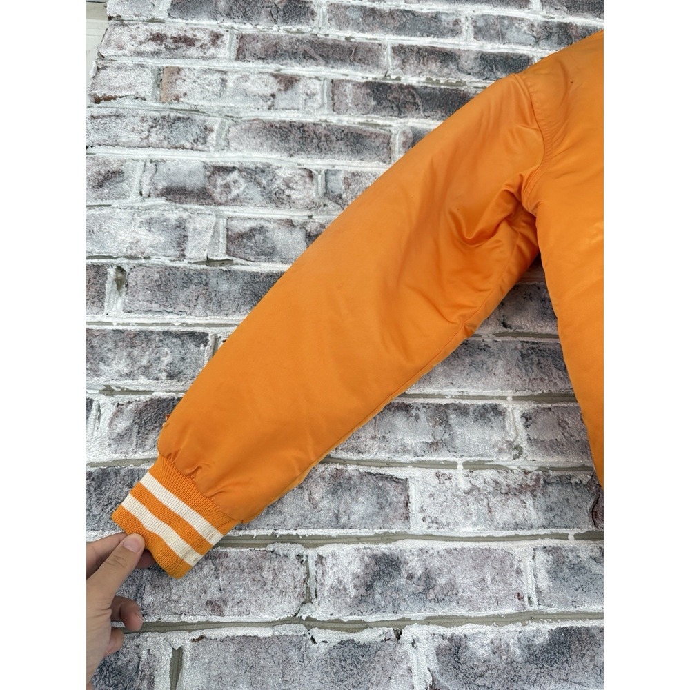 Vintage Tennessee Volunteers Satin Jacket Mens M Vols Satin Starter Orange - Picture 15 of 16